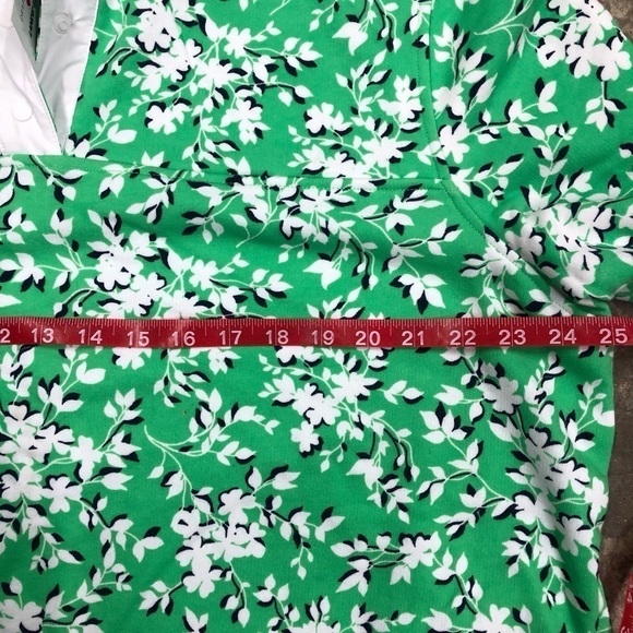 Draper James Lands' End Women's Serious Sweats Snap Neck Pullover Pale Green - Picture 4 of 5